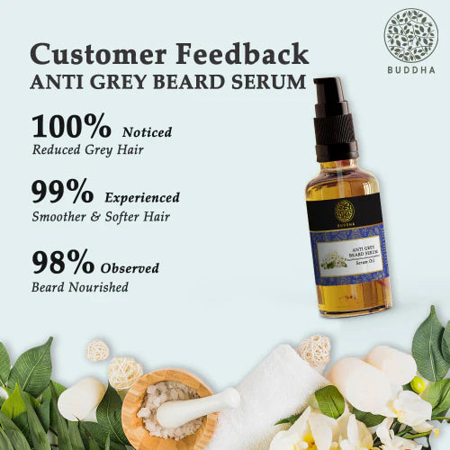 Anti Grey Beard Serum Oil - 100% Ayush Certified - For Premature Greying and Restore Natural Beard Color