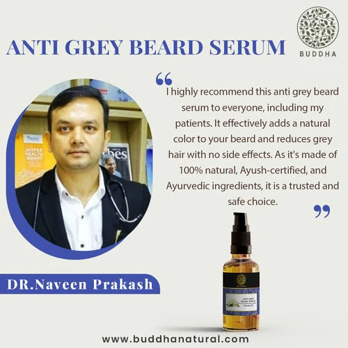 Anti Grey Beard Serum Oil - 100% Ayush Certified - For Premature Greying and Restore Natural Beard Color